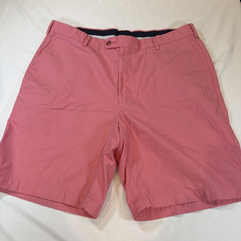 Peter Millar Golf Shorts Salmon Pink Men Size 38 Pima Cotton